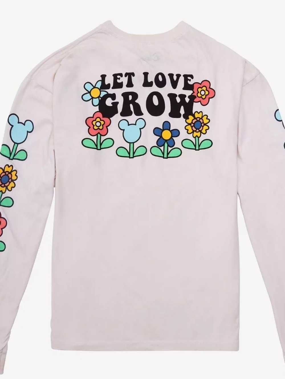 Disney Let Love Grow Womens TShirt Size XL Floral LS 100% Cotton Box Lunch *read